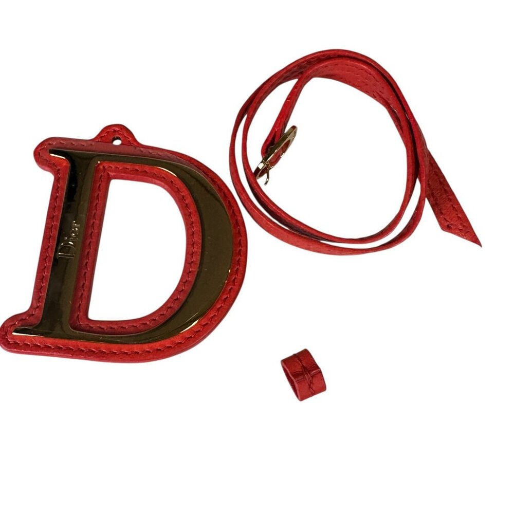 Christian Dior Orange Letter D Hobo Bag Charm Pendant Accessory